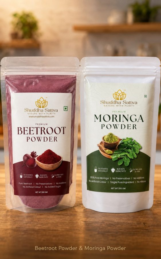 Moringa Powder + Beetroot Powder Combo (100 g Each) | LAB tested